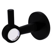  Clearview Collection Robe Hook with Grooved Accents in Matte Black, 2-5/8'' W x 3-13/16'' D x 3-5/16'' H