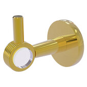  Clearview Collection Robe Hook with Grooved Accents in Polished Brass, 2-5/8'' W x 3-13/16'' D x 3-5/16'' H