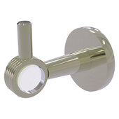  Clearview Collection Robe Hook with Grooved Accents in Polished Nickel, 2-5/8'' W x 3-13/16'' D x 3-5/16'' H