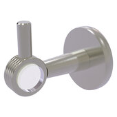  Clearview Collection Robe Hook with Grooved Accents in Satin Nickel, 2-5/8'' W x 3-13/16'' D x 3-5/16'' H