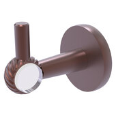  Clearview Collection Robe Hook with Twisted Accents in Antique Copper, 2-5/8'' W x 3-13/16'' D x 3-5/16'' H