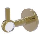  Clearview Collection Robe Hook with Twisted Accents in Unlacquered Brass, 2-5/8'' W x 3-13/16'' D x 3-5/16'' H