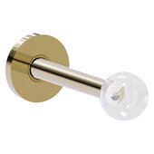  Clearview Collection Retractable Wall Hook in Unlacquered Brass, 2'' Diameter x 3-3/4'' D x 2'' H