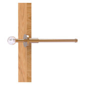  Clearview Collection Retractable Pullout Garment Rod in Brushed Bronze, 1-7/8'' Diameter x 10-1/8'' D x 1-7/8'' H