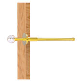  Clearview Collection Retractable Pullout Garment Rod in Polished Brass, 1-7/8'' Diameter x 10-1/8'' D x 1-7/8'' H