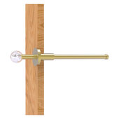  Clearview Collection Retractable Pullout Garment Rod in Satin Brass, 1-7/8'' Diameter x 10-1/8'' D x 1-7/8'' H