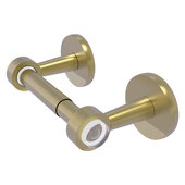  Clearview Collection Two Post Toilet Tissue Holder with Smooth Accent in Satin Brass, 8-1/8'' W x 3-13/16'' D x 2-5/8'' H