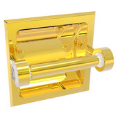  Clearview Collection Recessed Toilet Paper Holder with Smooth Accent in Polished Brass, 6-3/16'' W x 4-3/16'' D x 6-1/8'' H
