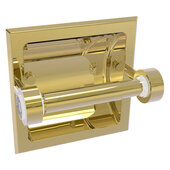  Clearview Collection Recessed Toilet Paper Holder with Smooth Accent in Unlacquered Brass, 6-3/16'' W x 4-3/16'' D x 6-1/8'' H