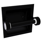  Clearview Collection Recessed Toilet Paper Holder with Grooved Accents in Matte Black, 6-3/16'' W x 4-3/16'' D x 6-1/8'' H