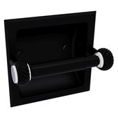  Clearview Collection Recessed Toilet Paper Holder with Twisted Accents in Matte Black, 6-3/16'' W x 4-3/16'' D x 6-1/8'' H