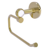  Clearview Collection Euro Style Toilet Tissue Holder with Twisted Accents in Unlacquered Brass, 7-3/4'' W x 3-13/16'' D x 5-7/8'' H