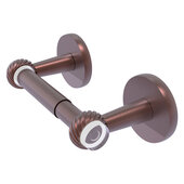  Clearview Collection Two Post Toilet Tissue Holder with Twisted Accents in Antique Copper, 8-1/8'' W x 3-13/16'' D x 2-5/8'' H