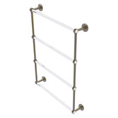  Clearview Collection 4-Tier 24'' Ladder Towel Bar with Smooth Accent in Antique Brass, 26-5/8'' W x 4-5/8'' D x 35-13/16'' H
