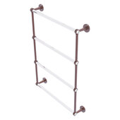  Clearview Collection 4-Tier 24'' Ladder Towel Bar with Smooth Accent in Antique Copper, 26-5/8'' W x 4-5/8'' D x 35-13/16'' H