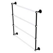  Clearview Collection 4-Tier 36'' Ladder Towel Bar with Smooth Accent in Matte Black, 38-5/8'' W x 4-5/8'' D x 35-13/16'' H
