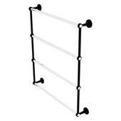  Clearview Collection 4-Tier 30'' Ladder Towel Bar with Dotted Accents in Matte Black, 32-5/8'' W x 4-5/8'' D x 35-13/16'' H