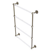  Clearview Collection 4-Tier 24'' Ladder Towel Bar with Grooved Accents in Antique Brass, 26-5/8'' W x 4-5/8'' D x 35-13/16'' H