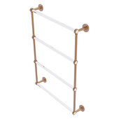  Clearview Collection 4-Tier 24'' Ladder Towel Bar with Grooved Accents in Brushed Bronze, 26-5/8'' W x 4-5/8'' D x 35-13/16'' H