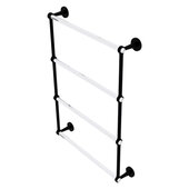  Clearview Collection 4-Tier 24'' Ladder Towel Bar with Grooved Accents in Matte Black, 26-5/8'' W x 4-5/8'' D x 35-13/16'' H