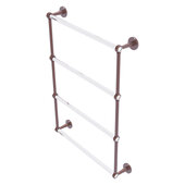  Clearview Collection 4-Tier 24'' Ladder Towel Bar with Grooved Accents in Antique Copper, 26-5/8'' W x 4-5/8'' D x 35-13/16'' H