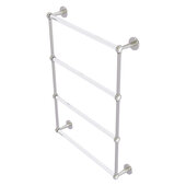  Clearview Collection 4-Tier 24'' Ladder Towel Bar with Grooved Accents in Satin Nickel, 26-5/8'' W x 4-5/8'' D x 35-13/16'' H