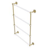  Clearview Collection 4-Tier 24'' Ladder Towel Bar with Grooved Accents in Unlacquered Brass, 26-5/8'' W x 4-5/8'' D x 35-13/16'' H