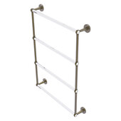  Clearview Collection 4-Tier 24'' Ladder Towel Bar with Twisted Accents in Antique Brass, 26-5/8'' W x 4-5/8'' D x 35-13/16'' H