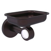  Clearview Collection Wall Mounted Soap Dish Holder with Smooth Accent in Antique Bronze, 4-3/8'' W x 3-5/8'' D x 4-13/16'' H