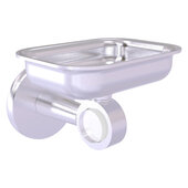  Clearview Collection Wall Mounted Soap Dish Holder with Smooth Accent in Satin Chrome, 4-3/8'' W x 3-5/8'' D x 4-13/16'' H