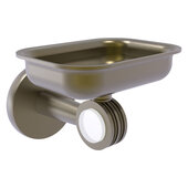  Clearview Collection Wall Mounted Soap Dish Holder with Dotted Accents in Antique Brass, 4-3/8'' W x 3-5/8'' D x 4-13/16'' H