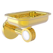  Clearview Collection Wall Mounted Soap Dish Holder with Dotted Accents in Polished Brass, 4-3/8'' W x 3-5/8'' D x 4-13/16'' H