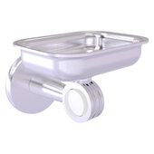  Clearview Collection Wall Mounted Soap Dish Holder with Dotted Accents in Satin Chrome, 4-3/8'' W x 3-5/8'' D x 4-13/16'' H