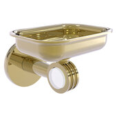  Clearview Collection Wall Mounted Soap Dish Holder with Dotted Accents in Satin Nickel, 4-3/8'' W x 3-5/8'' D x 4-13/16'' H