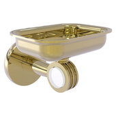  Clearview Collection Wall Mounted Soap Dish Holder with Dotted Accents in Unlacquered Brass, 4-3/8'' W x 3-5/8'' D x 4-13/16'' H