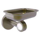  Clearview Collection Wall Mounted Soap Dish Holder with Grooved Accents in Antique Brass, 4-3/8'' W x 3-5/8'' D x 4-13/16'' H
