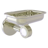  Clearview Collection Wall Mounted Soap Dish Holder with Grooved Accents in Polished Nickel, 4-3/8'' W x 3-5/8'' D x 4-13/16'' H