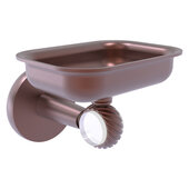  Clearview Collection Wall Mounted Soap Dish Holder with Twisted Accents in Antique Copper, 4-3/8'' W x 3-5/8'' D x 4-13/16'' H