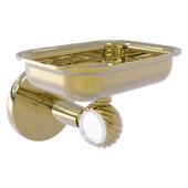  Clearview Collection Wall Mounted Soap Dish Holder with Twisted Accents in Unlacquered Brass, 4-3/8'' W x 3-5/8'' D x 4-13/16'' H