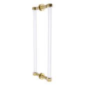  Clearview Collection 18'' Back to Back Shower Door Pull with Smooth Accent in Unlacquered Brass, 19'' W x 1-11/16'' D x 7'' H