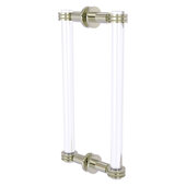  Clearview Collection 12'' Back to Back Shower Door Pull with Dotted Accents in Polished Nickel, 13'' W x 1-11/16'' D x 7'' H