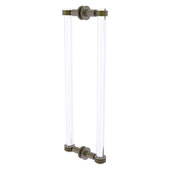  Clearview Collection 18'' Back to Back Shower Door Pull with Dotted Accents in Antique Brass, 19'' W x 1-11/16'' D x 7'' H