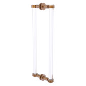  Clearview Collection 18'' Back to Back Shower Door Pull with Dotted Accents in Brushed Bronze, 19'' W x 1-11/16'' D x 7'' H