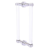  Clearview Collection 12'' Back to Back Shower Door Pull with Grooved Accents in Polished Chrome, 13'' W x 1-11/16'' D x 7'' H