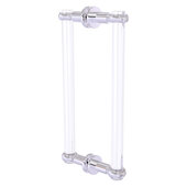  Clearview Collection 12'' Back to Back Shower Door Pull with Twisted Accents in Polished Chrome, 13'' W x 1-11/16'' D x 7'' H