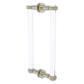 Clearview Collection 12'' Back to Back Shower Door Pull with Twisted Accents in Polished Nickel, 13'' W x 1-11/16'' D x 7'' H