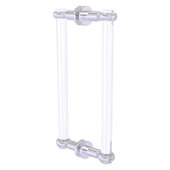  Clearview Collection 12'' Back to Back Shower Door Pull with Twisted Accents in Satin Chrome, 13'' W x 1-11/16'' D x 7'' H