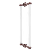  Clearview Collection 18'' Back to Back Shower Door Pull with Twisted Accents in Antique Copper, 19'' W x 1-11/16'' D x 7'' H