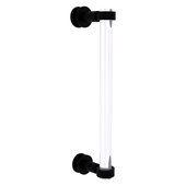  Clearview Collection 12'' Single Side Shower Door Pull with Smooth Accent in Matte Black, 13'' W x 1-11/16'' D x 3-7/8'' H