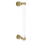  Clearview Collection 12'' Single Side Shower Door Pull with Smooth Accent in Satin Brass, 13'' W x 1-11/16'' D x 3-7/8'' H